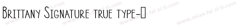 Brittany Signature true type字体转换